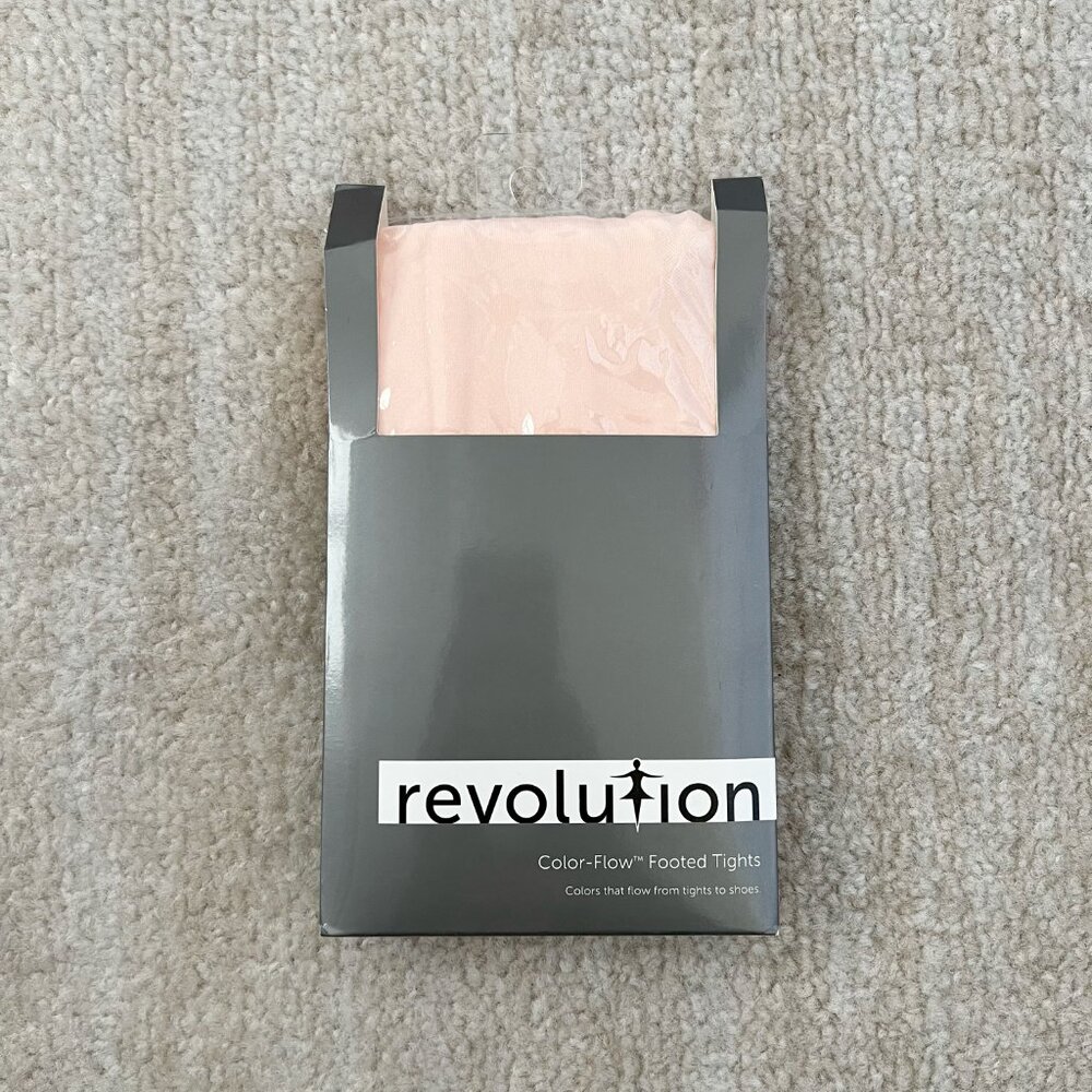 NWT Revolution Dancewear Footed Tights in Pink Small Child